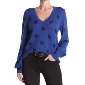Blue Skull Cashmere Sweater